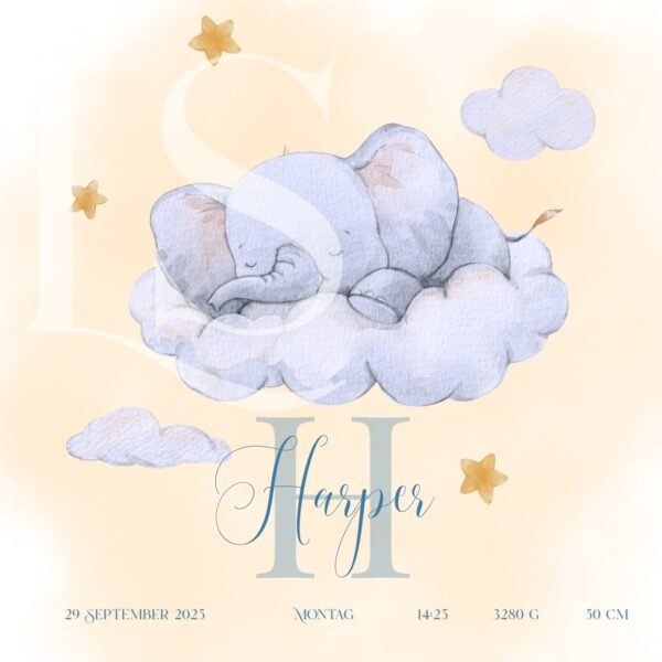 Little Dreamer - Personalized Watercolor Art Print