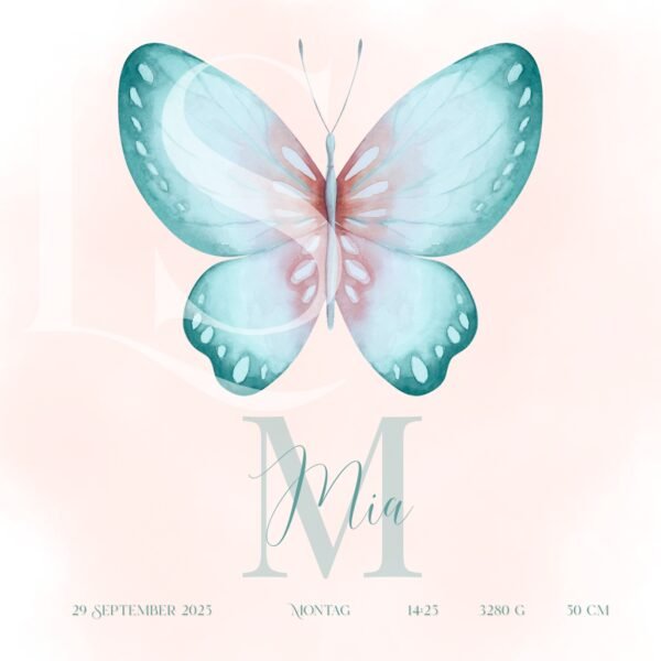 Butterfly Dreams - Personalized Watercolor Art Print