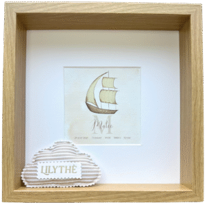 Sailing Boat – Personalized Watercolor Art Print