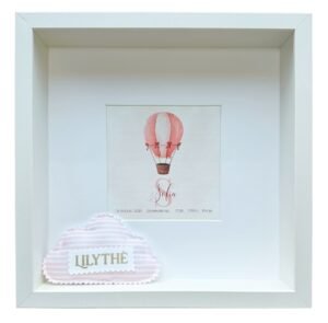 Blush Hor Air Balloon - Personalized Watercolor Art Print