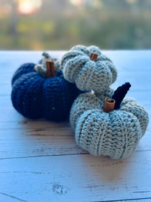 Handmade crochet pumpkin set - 3 pieces
