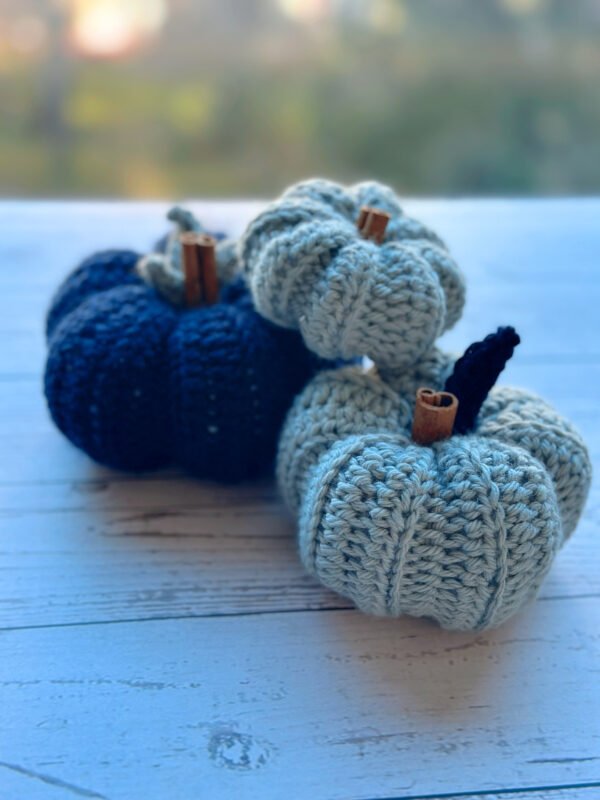 Handmade crochet pumpkin set - 3 pieces