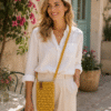 1A735D51-83C8-490A-9A07-931E97F7481E Handcrafted Crochet Crossbody Phone Bag - Mustard