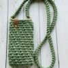 IMG_1219 Handcrafted Crochet Crossbody Phone Bag - Olive