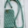IMG_1220 Handcrafted Crochet Crossbody Phone Bag - Laurel Green