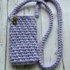 IMG_1226 Handcrafted Crochet Crossbody Phone Bag - Lavender